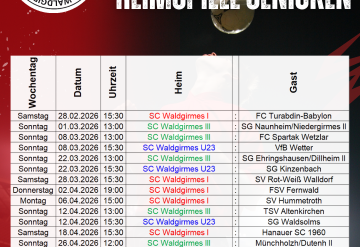 Heimspielplan SCW Seniorenteams